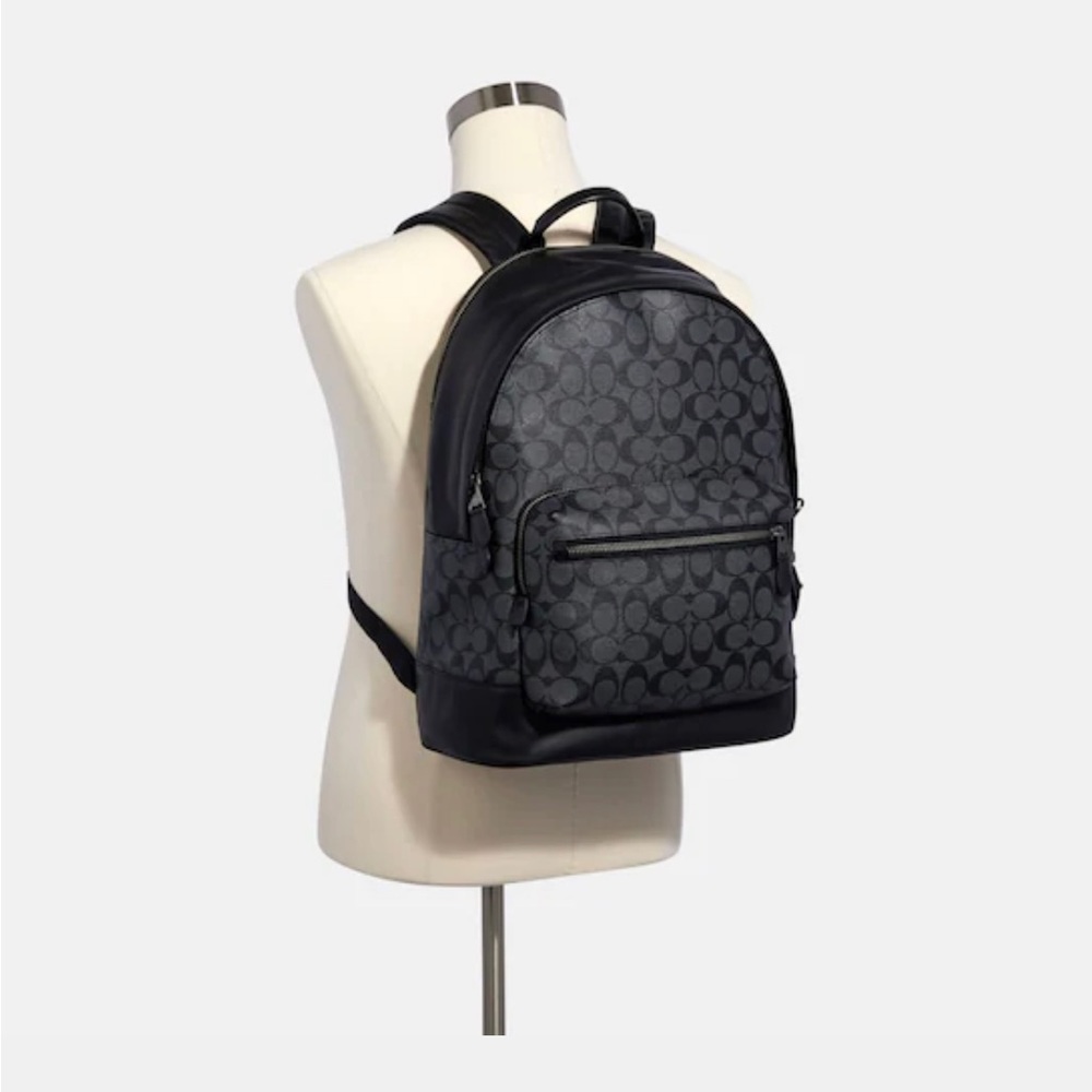 West Backpack In Signature Canvas